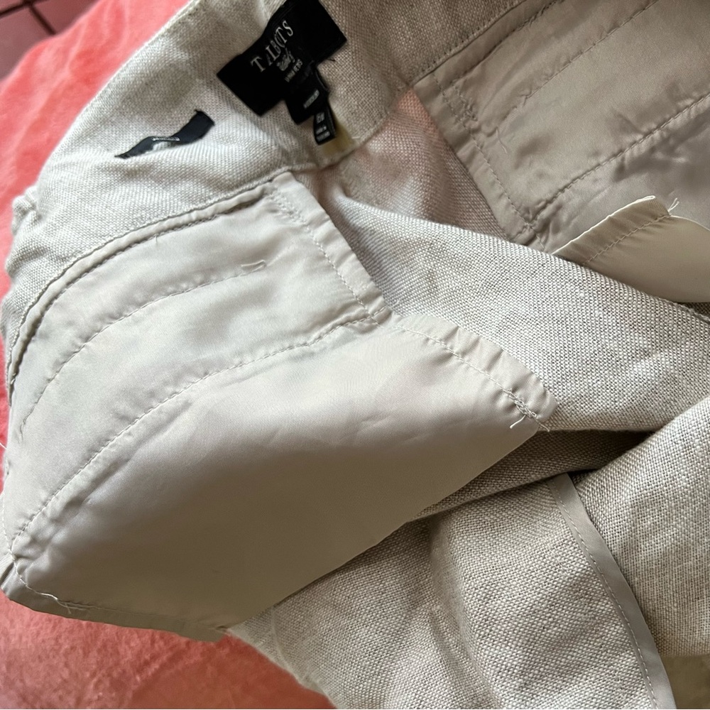 Talbots Capris Pure Irish Natural Linen Capris Pants Women’s Size 16WP - Picture 6 of 8
